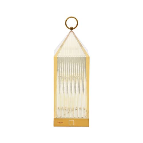 Kabellose, wiederaufladbare Außenlampe Lantern LED plastikmaterial orange / Fabio November, 2017 - Recycled - Kartell - Amber - Recyceltes PMMA