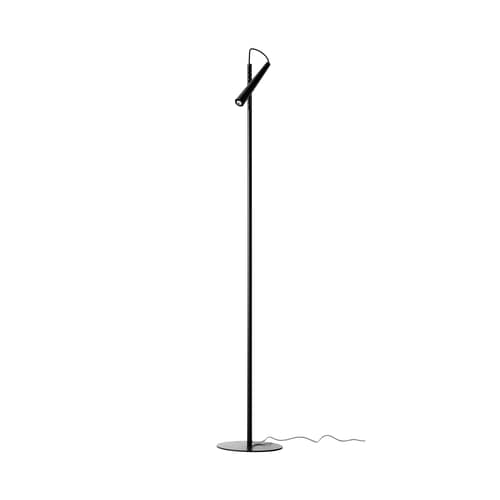 Lampadaire Magneto LED métal noir / Liseuse - Foscarini - Noir - Acier laqué