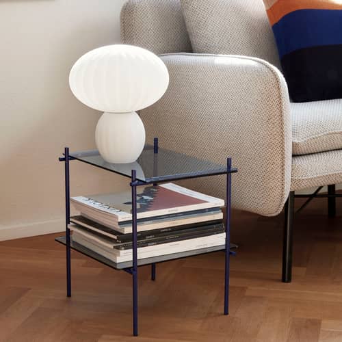 Lampe de table Kumu verre blanc - HÜBSCH - Blanc - Verre soufflé bouche