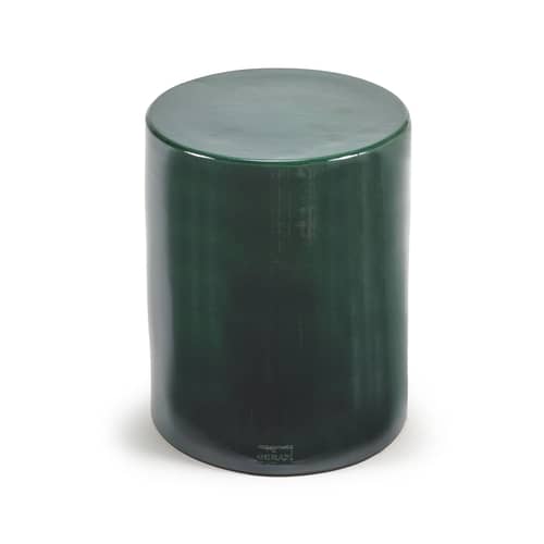 Table d\'appoint Pawn / Tabouret - Ø 37 x H 46 cm - Serax - Vert foncé - Grès émaillé