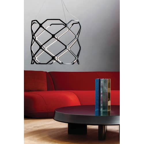 Sospensione Titia LED materiale plastico nero / Ø 70 x H 60 cm - Nemo - Nero - Polimero termoplastico