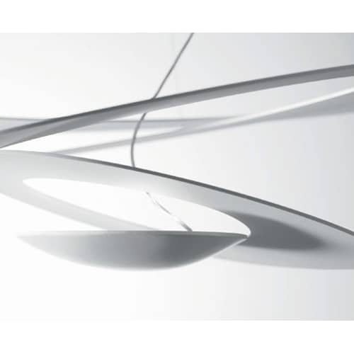 Suspension Pirce métal blanc / Ø 97 cm - Artemide - Blanc - Aluminium verni