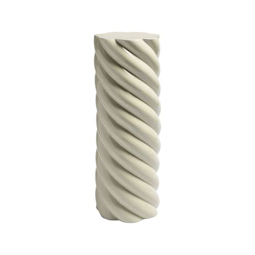 Table d\'appoint Marshmallow / Ø 24 x H 69,5 cm - Fibre de verre - & klevering - Ø 24 x H 69,5 cm / Gris - Fibre de verre