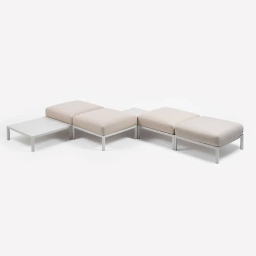Tavolino Maximo corian bianco / 80 x 80 x H 25,5 cm - NARDI - Bianco gesso - Resina in fibra di vetro