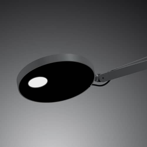 Tischleuchte Demetra LED metall grau / mit Bewegungsmelder - Artemide - Grau - Aluminium