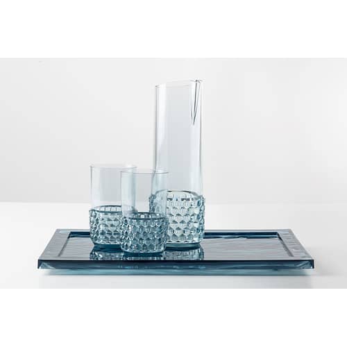 Dune Large Tray plastic material blue / 55 x 38 cm - PMMA - Kartell - Pale blue - PMMA