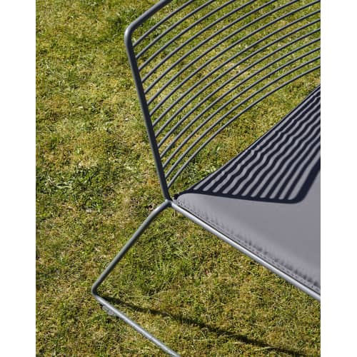 Accessoire / Coussin assise pour fauteuil bas Hee - Hay - Anthracite - Mousse polyuréthane, Tissu oléfine