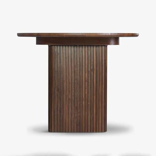 Table à rallonge Adriano bois marron / L 150-190 cm - 4 à 6 personnes - NV GALLERY - Effet noyer - Bois composite, Placage noyer