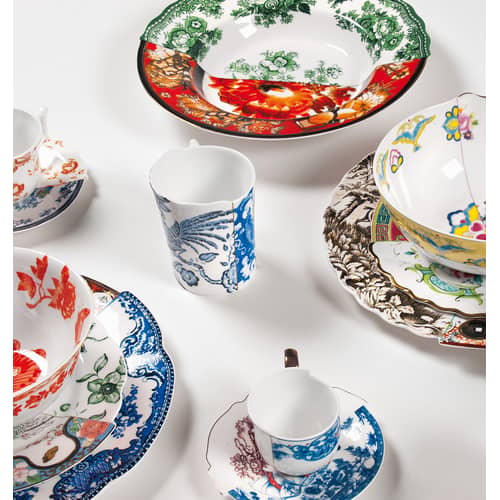 Assiette à dessert Hybrid Valdrada céramique multicolore Ø 20 cm - Seletti - Valdrada - Porcelaine