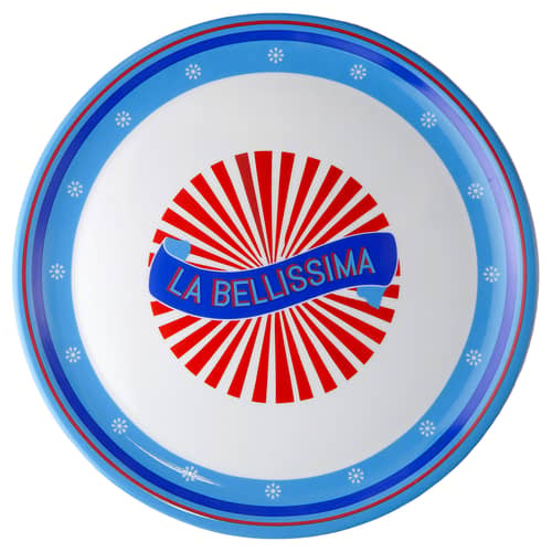 Bel Paese - La Bellissima Pizza plate ceramic blue red / Ø 32 cm - China - Bitossi Home - Bellissima - China