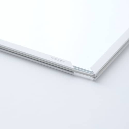 Cadre A2 métal blanc / 44 x 61,5 cm - MOEBE - Blanc (aluminium) - Aluminium, Élastique, Verre acrylique