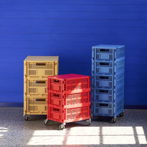 Couvercle  / Pour panier Colour Crate Medium 26,5 x 34,5 cm - Hay - Bleu électrique - Acier