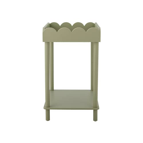 Table d\'appoint Isola bois vert / Desserte - 60 x 40 x H 68 cm - Bloomingville - Vert - MDF, Sapin