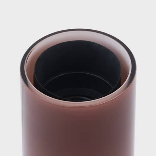 Lampe de table Shore verre marron - TALA - Marron - Porcelaine, Verre soufflé bouche