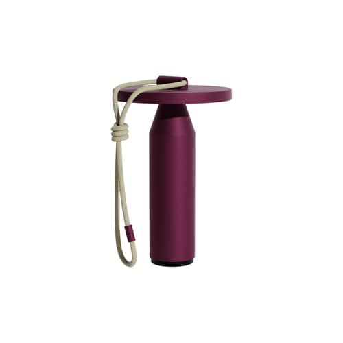 Lampe extérieur sans fil rechargeable Quasar Grande LED / H 37 cm - Petite Friture - Violet - ABS, Aluminium thermolaqué, Polyester tressé