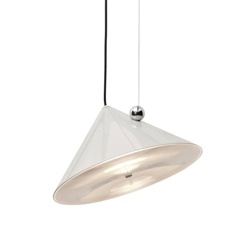 Pendelleuchte Pose LED metall beige / Ø 43 x H 30 cm - schwenkbar - Tom Dixon - Mastixbeige - thermolackierter Stahl