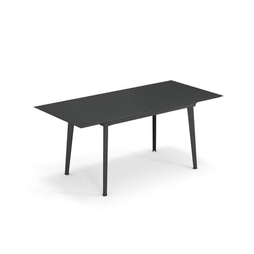 Table à rallonge Plus4 Balcony   / L 120 + 52 cm - 4 à 6 personnes - Emu - Fer Ancien - Acier verni