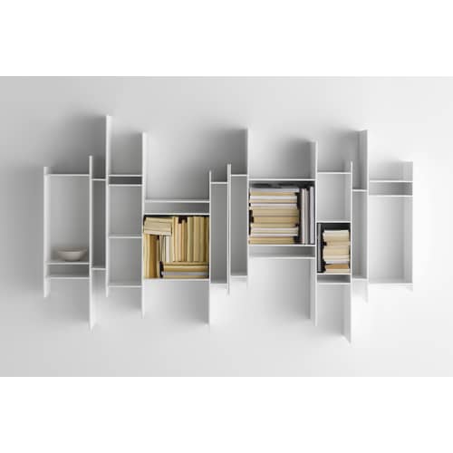 Étagère Randomito bois blanc / L 81 x H 96 cm - MDF Italia - Laqué blanc - Fibre de bois laqué