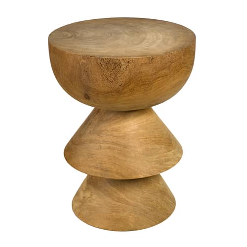 Tavolino d\'appoggio Skirt legno naturale / Legno scolpito a mano - Pols Potten - Legno naturale - 