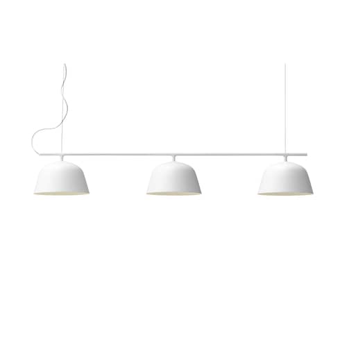 Sospensione Ambit Rail metallo bianco / L 126 cm - Muuto - Bianco - Alluminio
