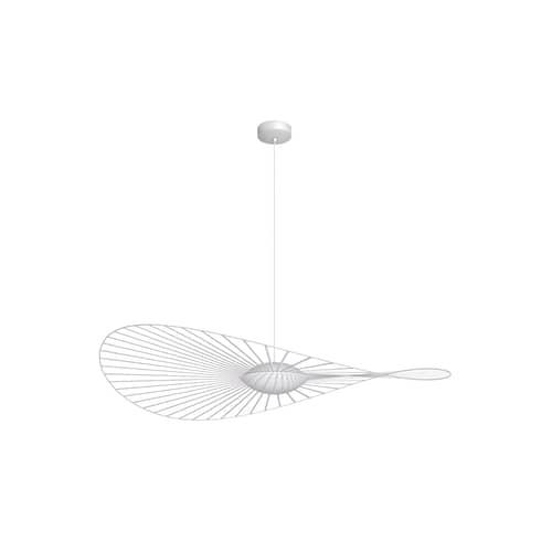 Sospensione Vertigo Nova LED materiale plastico bianco / Ø 140 cm - Petite Friture - Bianco - Fibra di vetro, Poliuretano, Vetro a tre strati
