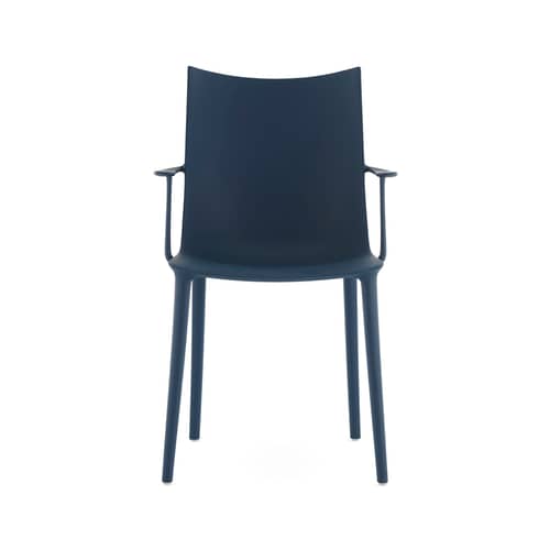 Stuhl H.H.H plastikmaterial blau / Soft touch - Recycled - Kartell - Blau matt (soft touch) - Recyceltes thermoplast. Technopolymer