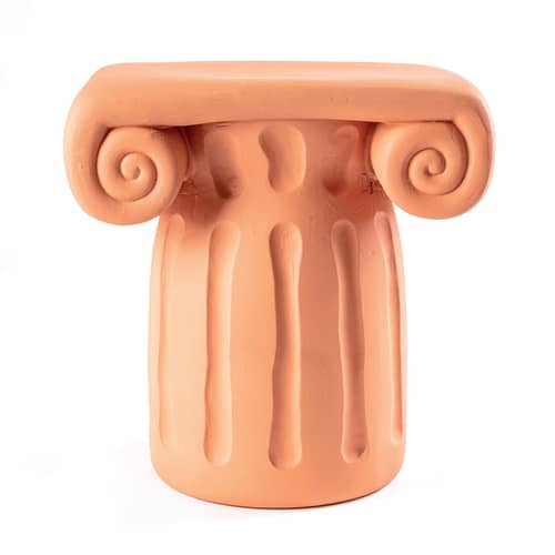Table d\'appoint Magna Graecia   / Capitello - 44 x 29 x H 45 cm / Terre cuite - Seletti - Terracotta - Terre cuite