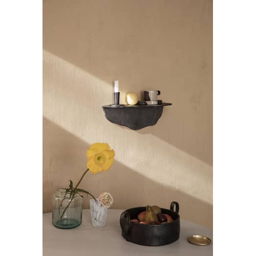 Tablett Basho Ferm Living Rund / Messing Ø 9,5 cm - Gold metall - Metall
