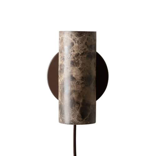 Wandleuchte mit Stromkabel Tivoli marmor braun - It\'s about Romi - Braun - Eisen, Marmor