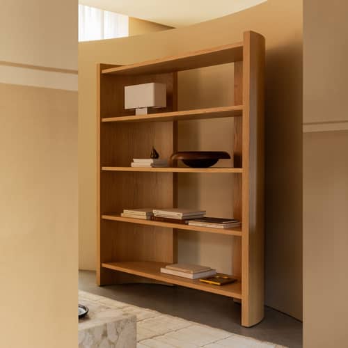 Étagère Crescent High bois naturel / L 150 x H 173 cm - Audo Copenhagen - Chêne - Contreplaqué