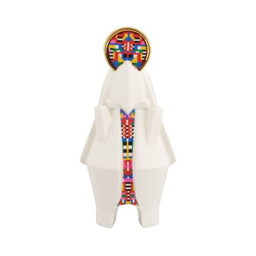 Krippenfigur Mary keramik weiß / Porzellan handbemalt - Alessi - Maria - Porzellan