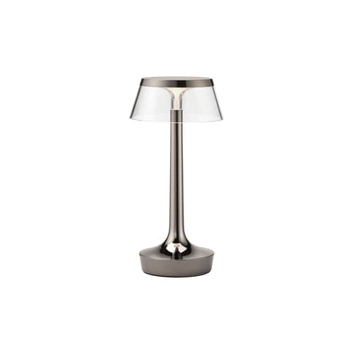 Lampada senza fili ricaricabile Bon Jour Unplugged materiale plastico nero / LED - Dimmer sensibile - Flos - Cromato nero - ABS, PMMA
