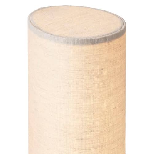 Lampadaire The Unbound LED / H 120 cm - Tissu & marbre / Pivotant - Gubi - Toile beige / Marbre gris - Marbre, Toile