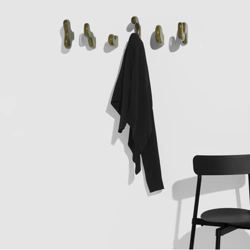 Set de 6 patères Klump céramique - Petite Friture - Vert - Céramique émaillée