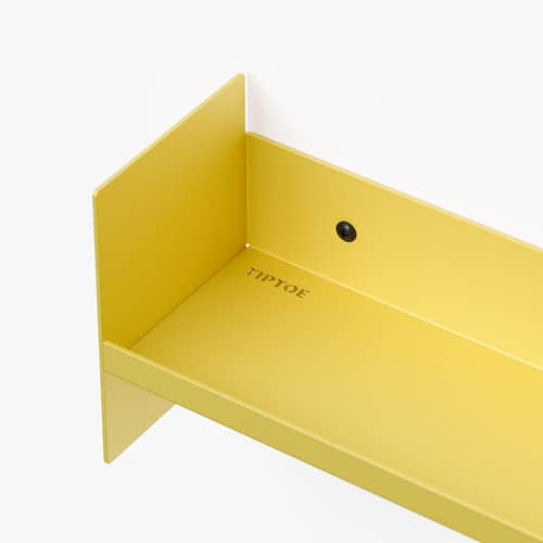 Scaffale Pli Slim metallo giallo / L 45 x P 10 cm - TIPTOE - Giallo di Napoli - Acciaio termolaccato