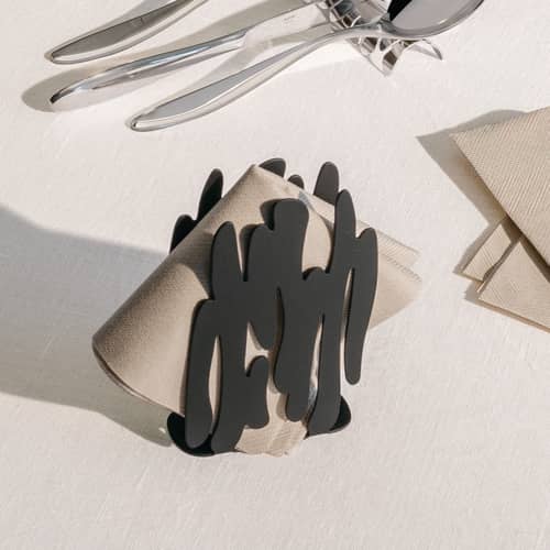 Produktbild von IMIKEYA 2er Set Serviettenhalter – Metall, Weinglas-Design, Schwarz, Für Tisch, Restaurant, Küche & Bad