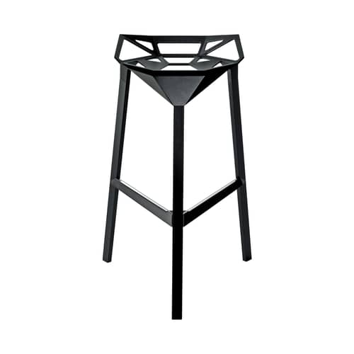 Tabouret de bar Stool One / H 77 cm - Konstantin Grcic, 2006 - Magis - Noir - Aluminium