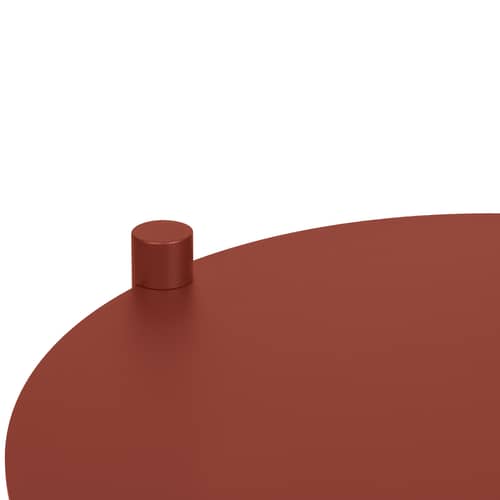Table d\'appoint Ande métal rouge / Ø 40 x H 55 cm - NOO.MA - Rouge brun - Acier recyclé