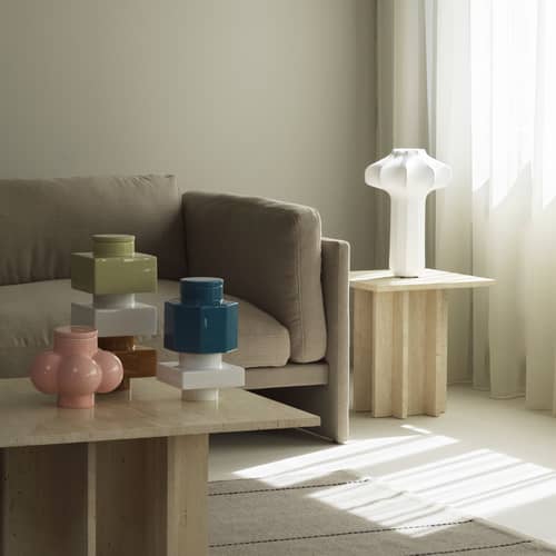 Phantom LED Table lamp textile white / H 43 cm - Cocoon resin - Normann Copenhagen - White - Cocoon resin, Steel