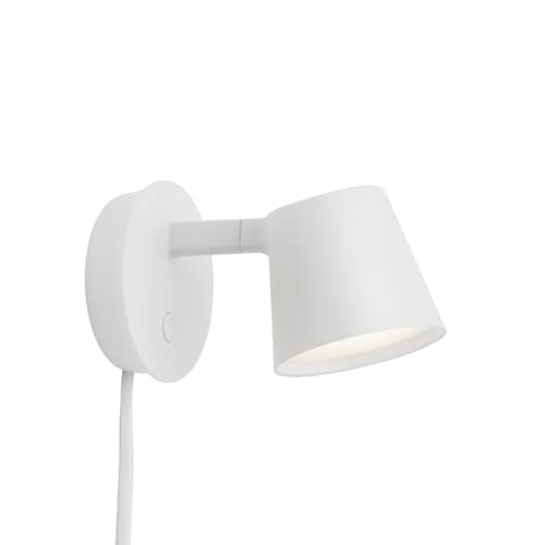 Applique avec prise Tip LED / Orientable - Variateur - Muuto - Blanc - Aluminium