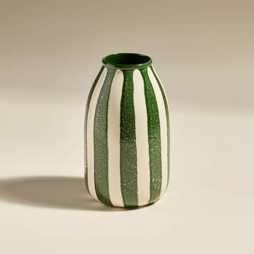 Vase Riviera Medium céramique vert / H 24 cm - Maison Sarah Lavoine - Vert - Céramique émaillée
