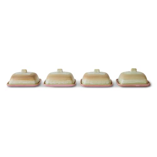 Beurrier 70s ceramics céramique rose - HK LIVING - Skyline - Grès émaillé