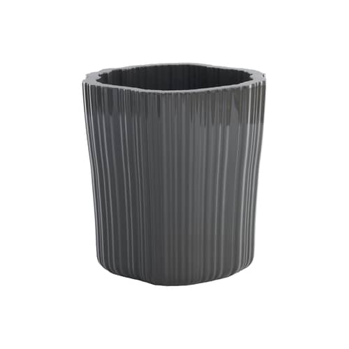 Cache-pot Corteza Small plastique gris / 50 x 53 cm x H 56 cm - Kartell - Anthracite - Polyéthylène recyclé
