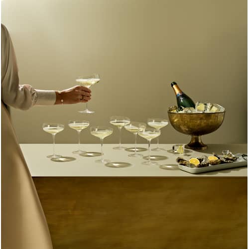 Coupe à champagne  verre transparent / 20 cl - Eva Trio - Transparent - Verre soufflé bouche