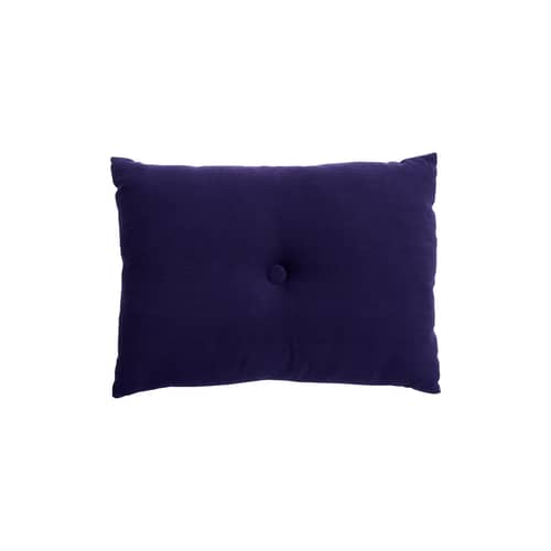 Coussin Dot Lin bleu / 60 x 45 cm - Hay - Bleu foncé - Coton biologique, Lin