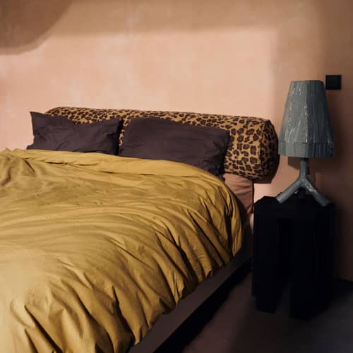 Cuscino Panther Large tessuto marrone / Ø 30 x 150 cm - HK LIVING - Ø 30 x 150 cm - Espanso, Tessuto poliestere