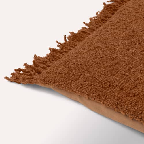 Foodera cuscino Fria tessuto marrone / 60 x 40 cm - BROSTE COPENHAGEN - Biscotto Moka - Cotone, Poliestere