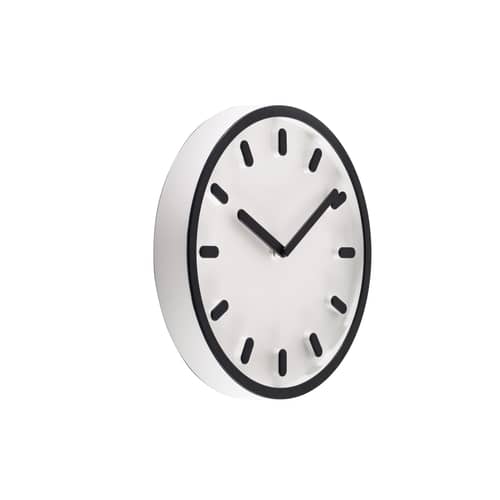 Horloge murale Tempo plastique noir / Naoto Fukasawa, 2014 - Magis - Cadran blanc / Détails noirs - ABS