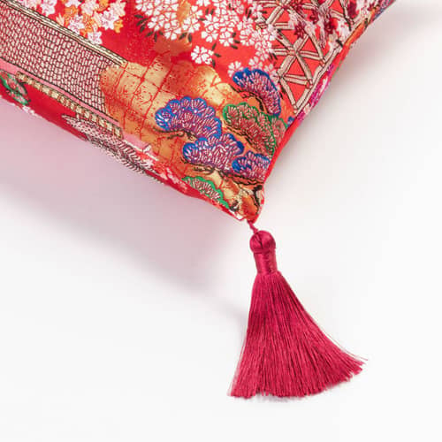 Kissen Hybrid - Pirra textil rot / 50 x 35 cm - Seletti - Pirra / Rot -  Plumes, Polyesterfaser