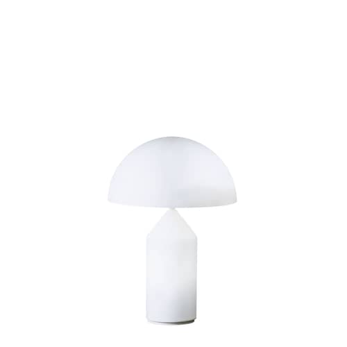 Lampe de table Atollo Small verre blanc / H 35 cm / Vico Magistretti, 1977 - O luce - Blanc opalin (verre) - Verre de Murano soufflé